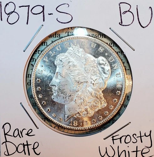 * 1879 S * BU MS++ FROSTY BLAZING WHITE INCREDIBLE MORGAN SILVER DOLLAR #Q12