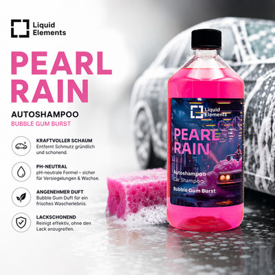 Liquid Elements Pearl Rain ''Bubble Gum Burst'' Autoshampoo Konzentrat 1000ml Car
