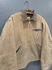 Vintage Carhartt J97SDL Saddle Brown Blanket Lined Detroit Jacket 2XL