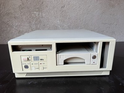 Retro PC Desktop Gehäuse 386 486 AT Turbo MHz Display + Astec Netzteil Vintage