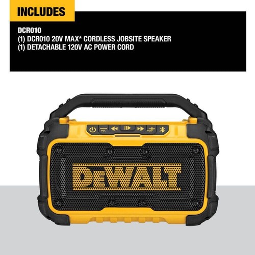20V MAX Cordless Heavy-Duty Jobsite Bluetooth Dual Compact Speaker Tool Only - Picture 9 of 12