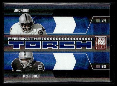 2009 Donruss Elite Passing the Torch Blue Bo Jackson/Darren McFadden 095/199 Los