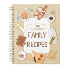 Pipilo Press Blank Family Cookbook Recipe Binder - 6.5 x 8.2 in multi