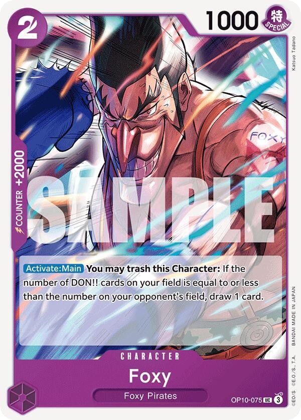 One Piece - Foxy - UC - Royal Blood OP10-075 - NM