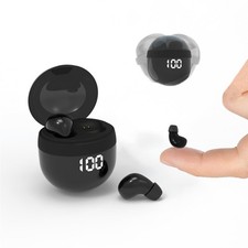 Small Mini Invisible Earbuds for Work Wireless Bluetooth Tiny small, Black