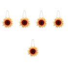  5pcs Sonnenblumen Willkommenszeichen Holz Wand Hängedekor Holz Sonnenblumen