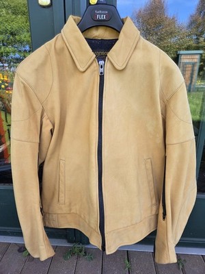 Vintage VANSON Sturgis Biker Men Medium Tan/Yellow
