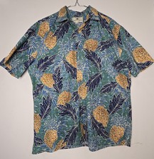 Island Shores Mens Hawaiian Aloha Shirt Large Pineapple