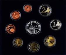 🔝Coffret Euros 2007 Belle Épreuve (9 pièces) ~ Numéro 2417/7500 ~ RARE