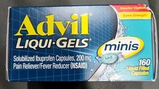 Advil Liqui Gels Pain Reliever Mini's 160 Liquid Filled Capsules FREE SHIPPING