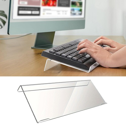 1pcs Transparent Keyboard Riser Lift Tray Desktop Keyboard Stand Bracket Holder - Picture 4 of 14
