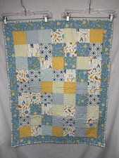 Baby Quilt Handmade Patchwork 30"x37" Blanket Animal Background Fun Floor Mat