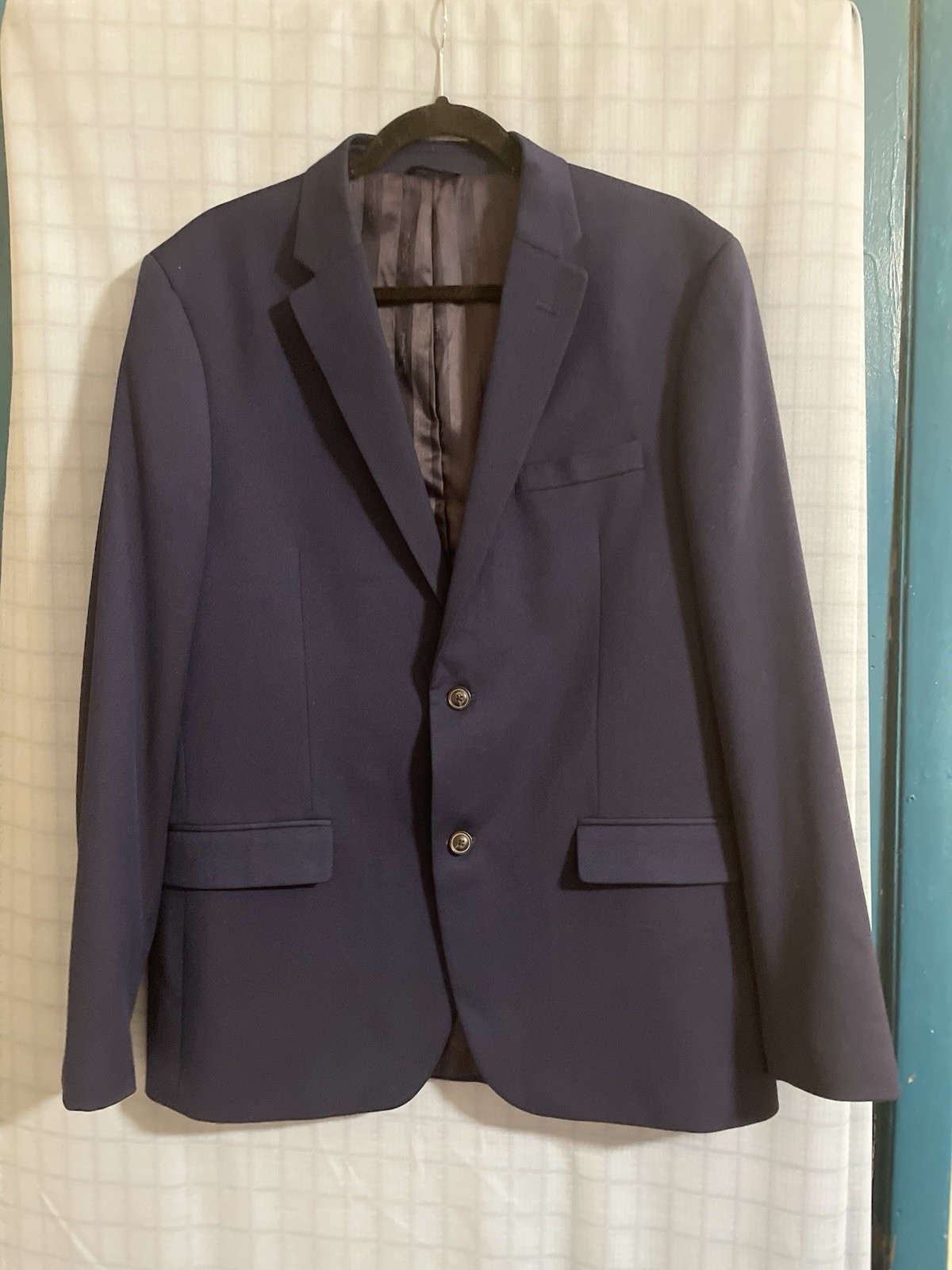 Ben Sherman Men's Sport Coat Blazer Size 42R Navy Blue 2-Button Jacket Lined