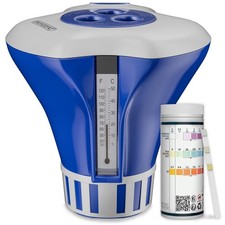 MONZANA Dosierschwimmer Pool Chlordosierer mit Thermometer Groß 20-200g Tabs