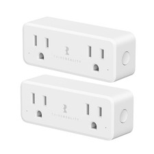 THIRDREALITY Smart Dual Plug 2 Pack, Zigbee 2-in-1 Smart Outlet with Independ...