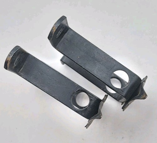 Antico braccio oscillante tenda asta staffe vintage vittoriano metallo ferramenta lotto di 2 - Foto 6 di 11