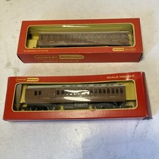 Hornby OO R024 & R025 LNER Clerestory Coach & Brake Coach Teak Boxed  VGC