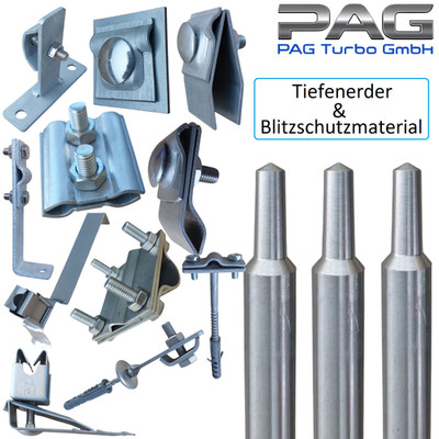 Tiefenerder Ø 20mm Edelstahl V4A Material für Blitzableiter Blitzschutz Erdung