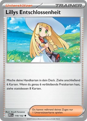 Pokemon Lillys Entschlossenheit MEG 119/132  DEUTSCH Karte K.P. Mega Entwicklung