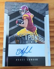 DRAKE LONDON 2022 auto autograph leaf ultimate draft rookie football card falcon