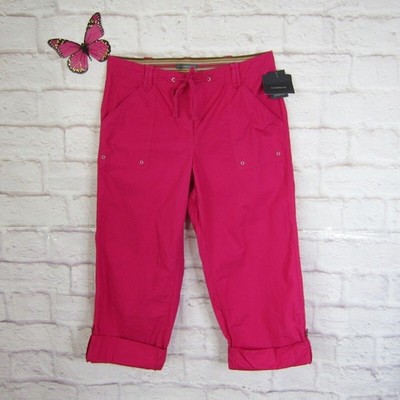 Liz Claiborne Roll Up Crop Pants Hot Pink size 16 NWT $49