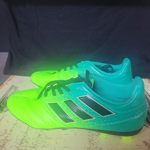 SZ 5 ADIDAS - BA9756 - ACE 17.4 FxG - Men's Soccer Shoes Sage GR BK MENS 5 NEW - Picture 4 of 19