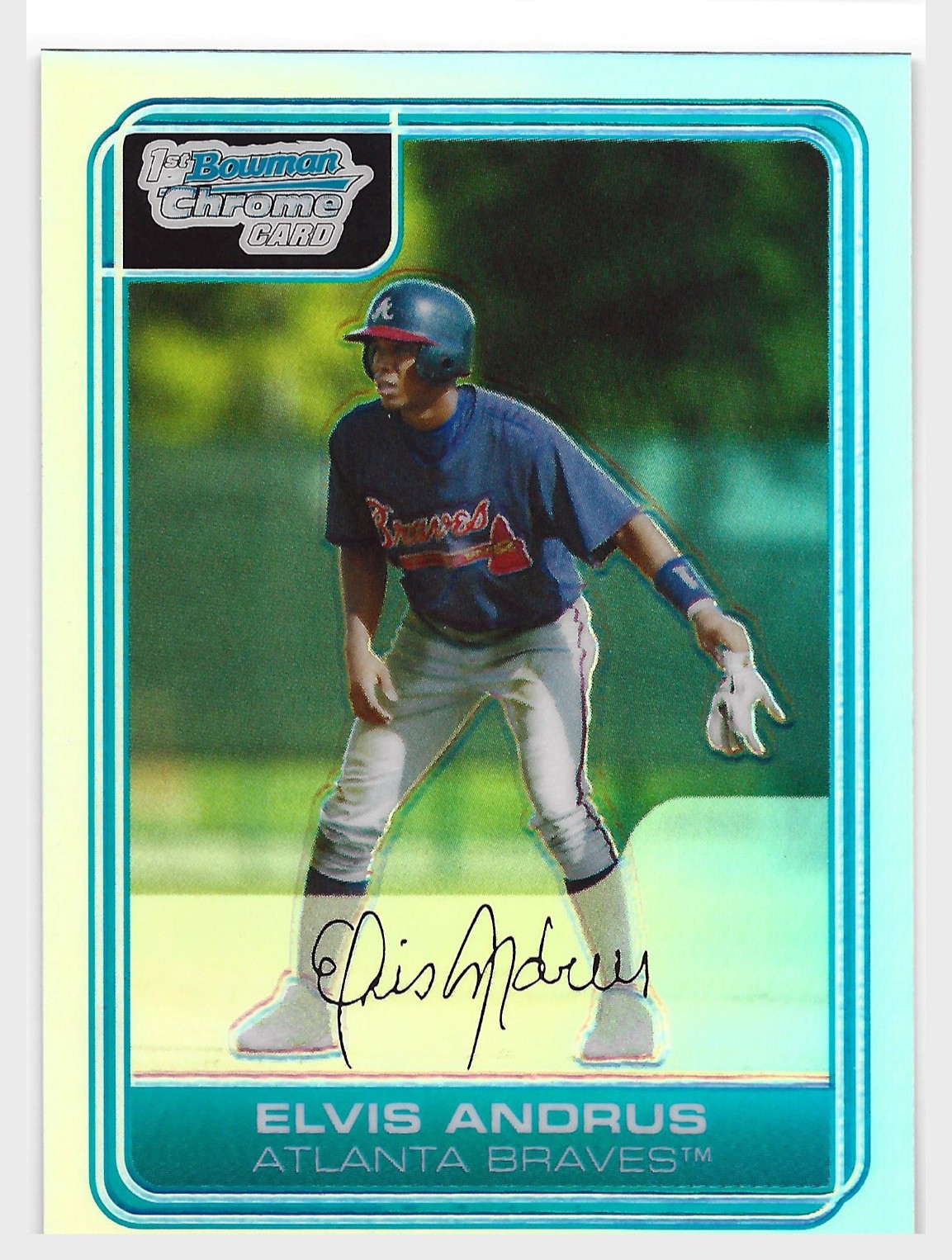 2006 Bowman Chrome Refractor Elvis Andrus 1st Bowman Chrome Card /500 Rookie