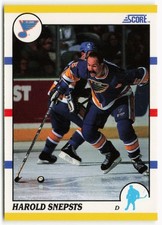1990-91 Harold Snepsts Score Rookie and Traded - St. Louis Blues