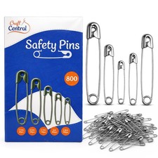 800pk Assorted Safety Pins Mixed Sizes Steel Sewing Craft Dressmaking Bulk