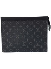 Louis Vuitton Monogram Eclipse Black Pochette Voyage Clutch Bag