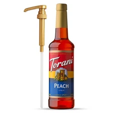 Torani Peach Syrup, Pump Included, 25.4 Oz