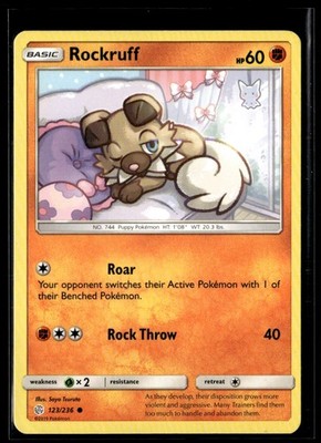 2019 Sun & Moon - Cosmic Eclipse 1 Rockruff Basic/Common #123