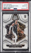 2023 PANINI MOSAIC WHITE SPARKLE #238 VICTOR WEMBANYAMA PSA 10