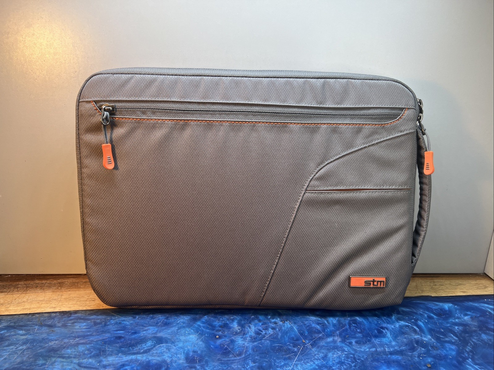 Genuine STM Laptop Bag Tablet Messenger Bag with strap Gray 