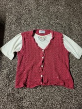 Vintage Jantzen Classic Sweater Vest Hand Embroidered Floral