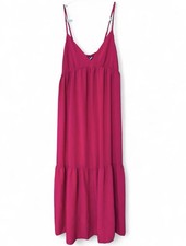 Old Navy Pink Spaghetti Strap V-Neck Dress | Medium | Midi/Maxi - Summer, Casual