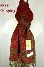 Pashmina Scarf Scarves Wrap,Paisley.Many Color Cashmere Silk*Soft Women's