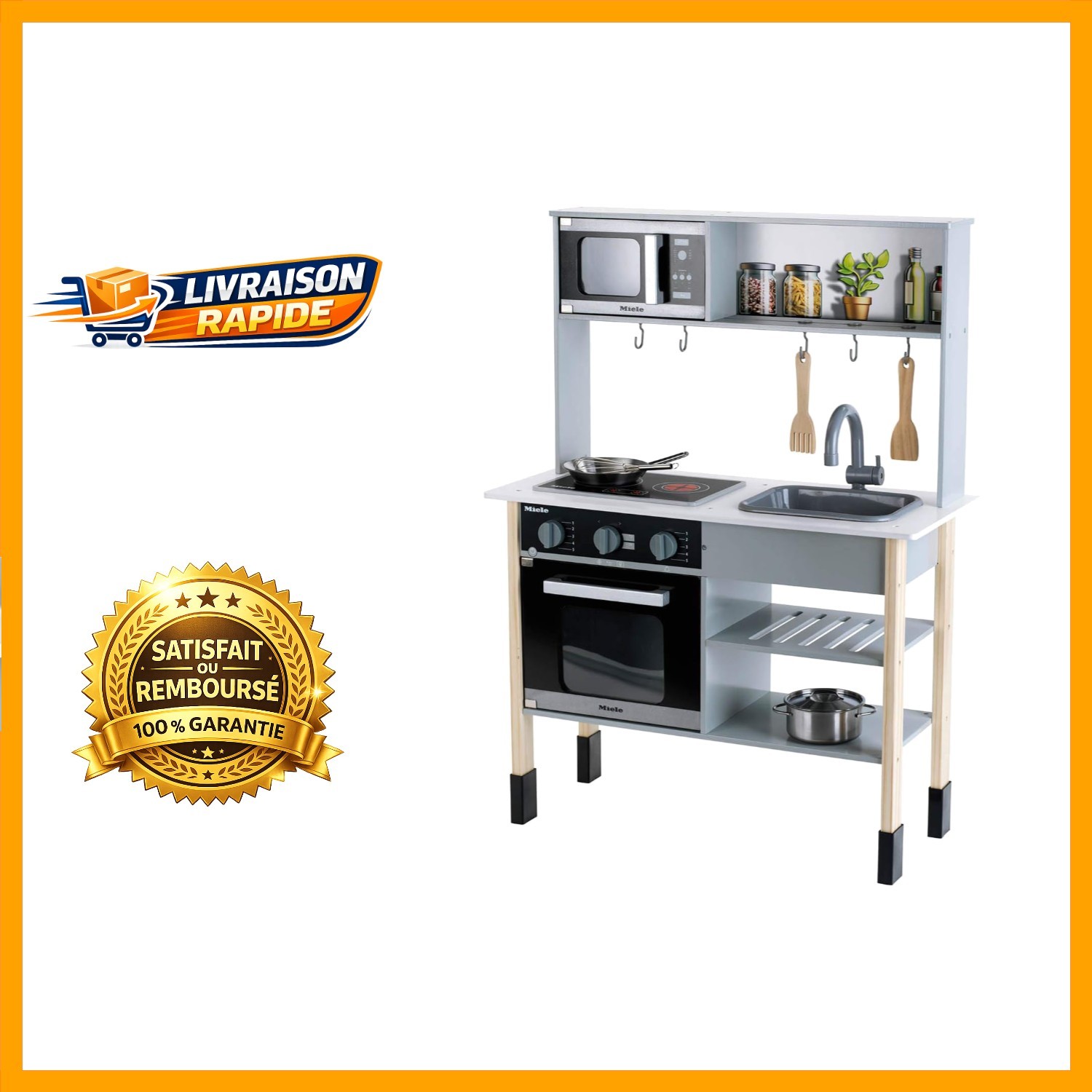 Cuisine en bois Miele Klein 7199 avec plaque sonore et four