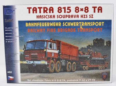 SDV 452 Truck Tatra 815 8x8 TA Railway Fire Transport Plastic Model Kit 1/87 H0