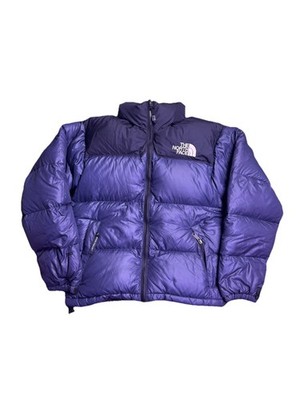 The North Face Nuptse 700 Down Fill Puffer Jacket Mens XS Black Blue Jacket Coat