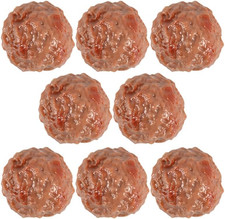 24Pcs Artificial Lifelike Beef Meatballs Simulation Props for Home Kitchen Decor