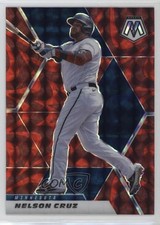 2021 Panini Mosaic Reactive Red Mosaic Prizm Nelson Cruz #192 00lk