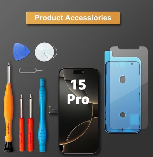Screen Replacement for Iphone 15 Pro 6.1" LCD Retina FHD Display COF Touch Scree - Picture 5 of 6