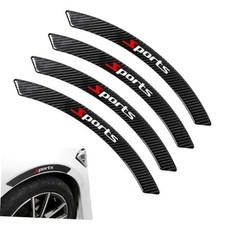 Car Wheel Arch Protector, Scratch-resistant Carbon Fiber Sport 4 PCS Black