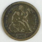 1876-CC 10c Seated Liberty Silver Dime VG Circulated Coin C4327