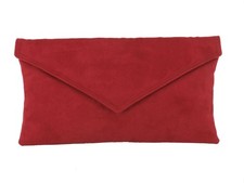 Neat Envelope Faux Suede Clutch Bag/Shoulder Bag