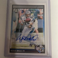 2024 Score Wesley Walls Auto #45 Carolina Panthers