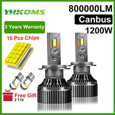 1200W 800000LM H4 H7 H1 LED H8 H9 H11 9005 9006 9012 HB3 HB4 Car LED Headlight