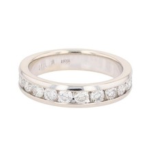 .83ctw Round Cut Diamond Channel-Set Wedding Band Ring 14k White Gold Size 7