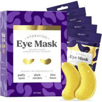 DERMORA Golden Glow Under Eye Patches | Rejuvenating Treatment | Dark Circles, P